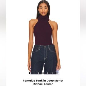 Michael Lauren Romulus Tank in Deep Merlot